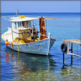 Fishing on Thassos Island, Greece